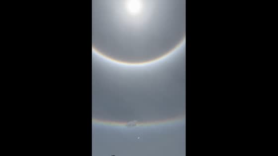 Double halo phenomenon captured in Myrtle Point, Oregon