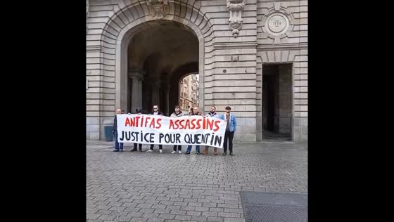 Memorial gathering for Quentin Deranque held in Rennes, France