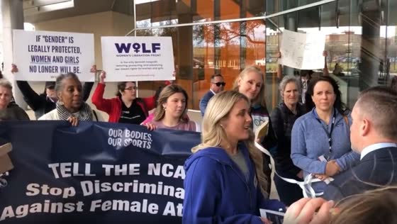 Women rallied in Texas regarding the discrimination against female athletes.