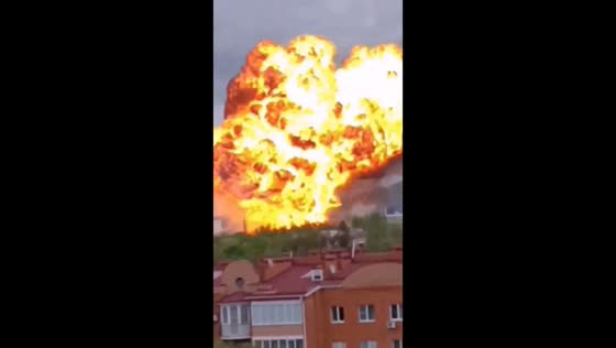 Explosion and fire erupt during gas tanker unloading in Pyatigorsk, Russia