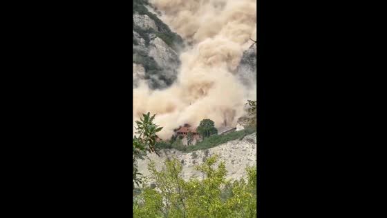 Medieval monastery in Georgia's Mtskheta threatened as rock collapses on its territory