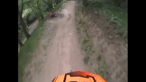 Cycle mishap: friends' ride takes a tumble
