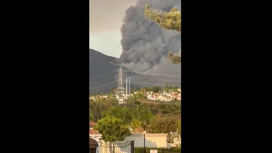 Airport Fire view from Lake Mission Viejo, CA