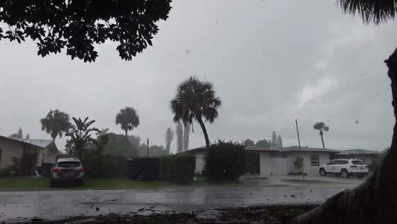 Heavy rainstorm hits Florida, USA
