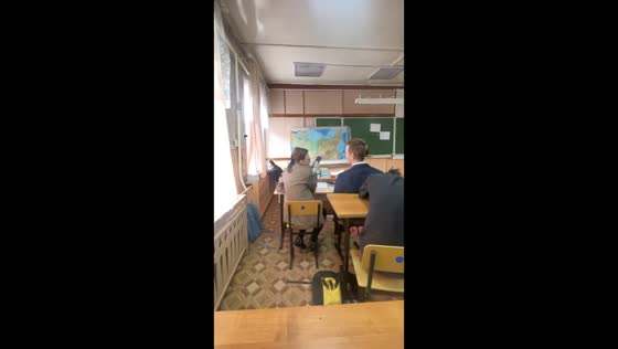 Student's fall caught on camera during classroom mishap