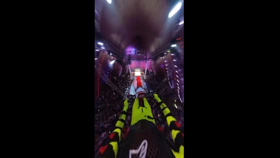 Thrilling circus entrance: motorbike leap in Leeds