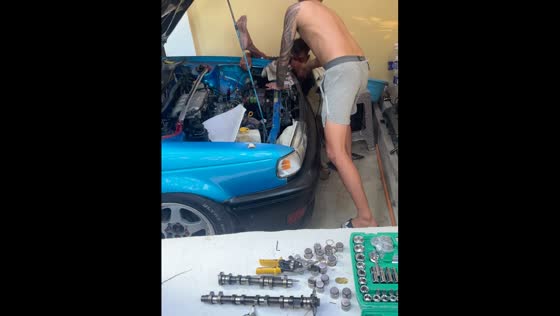 Mechanic's mishap: removing valve bucket shim ends in fall