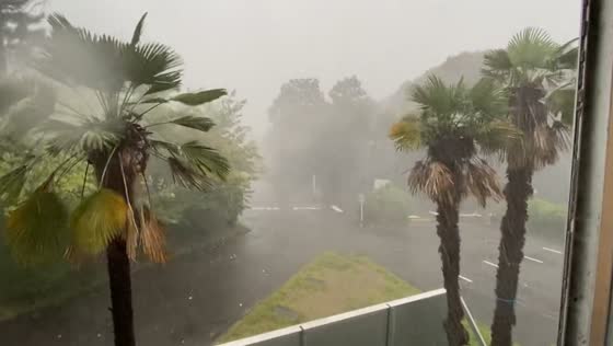 Terrifying Yokohama guerrilla rainstorm unleashes chaos with its fierce winds