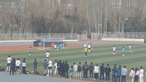 White jersey team's remarkable out of bounds victory during a football match