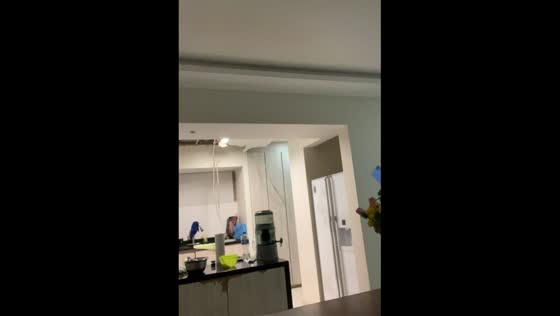 Close call in the kitchen: ceiling collapse during flour sifting