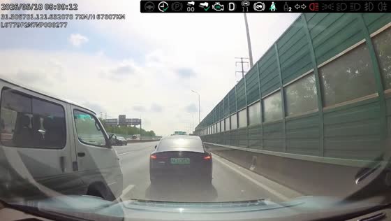 Trucks collide and hit stopped van on highway in Shanghai, China