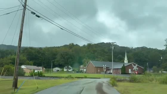 Rainy drive through Kentucky, USA