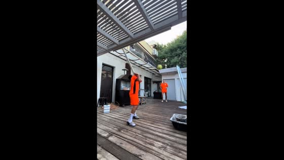 Sibling football mishap leads to laughter in Holon, Israel