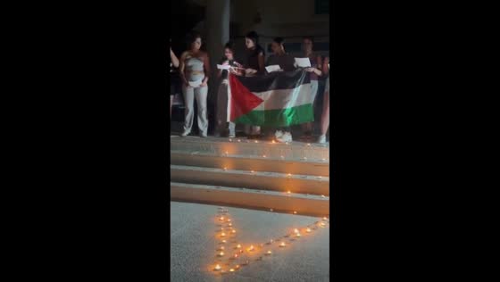 Students and teachers lock down to protest Gaza flotilla in Puerto Real, Spain