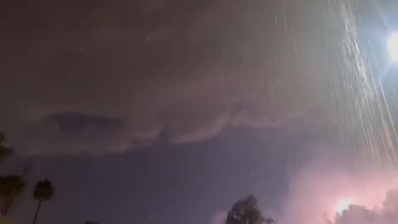 Lightning and heavy rain in North Phoenix, USA