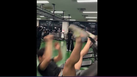 Person falls during workout at Incheon Sports High School