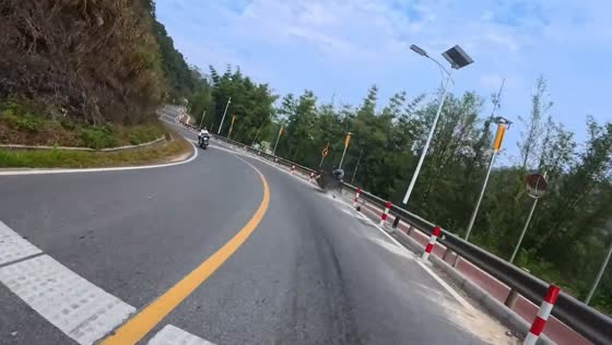 Motorcycle accident on expressway in Guangdong, China