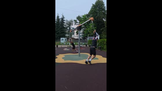 Man is thrown from pendulum swing carousel in Suceava, Romania