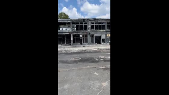 Kherson, Ukraine: devastation evident near central market amid conflict