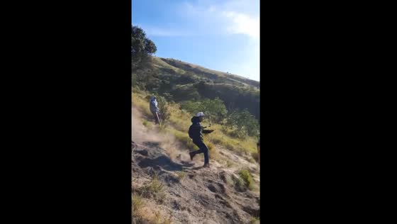 Unstoppable mountain descent: gravity's playground