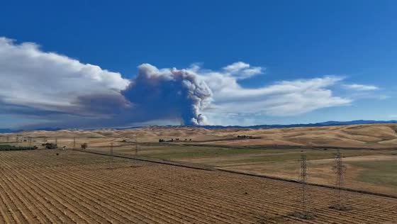 Timelapse of sites fire in Colusa County