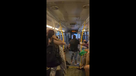 Rain leaks inside public transit in Montreal, Canada