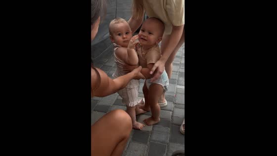 Children share a heartwarming hug in Ukraine