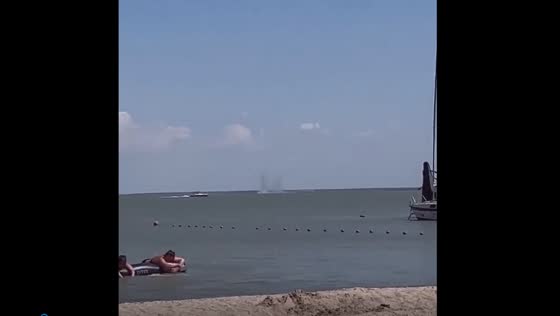 Su-25 aircraft crashes into sea of Azov during training flight in Yeysk, Russia, due to engine failure