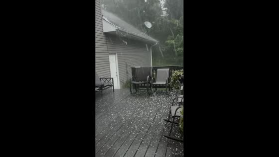 Quarter-size hailstorm pounds rooftops and surroundings in Cedar Rapids, Iowa