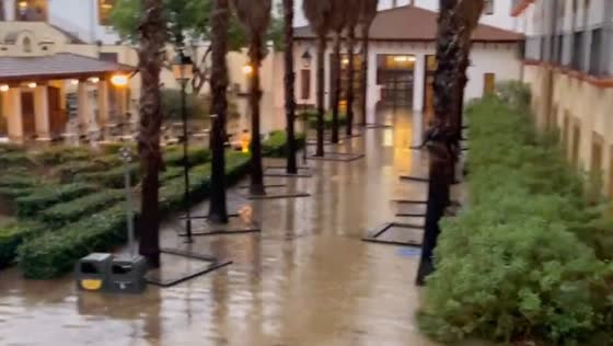 Floodwaters Swamp Adventure Park as Heavy Rain Hits Catalonia