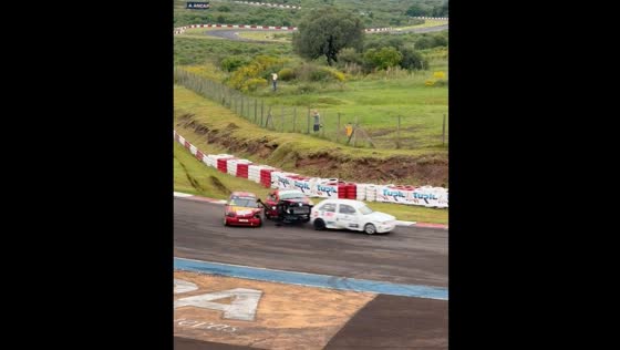 Car collision during race in Rivera, Uruguay
