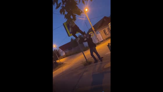 Thrills and tumbles: nighttime sign climbing adventure turns into chaos in Russia