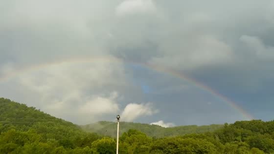 Rainbow over the mountains in Gray, Kentucky