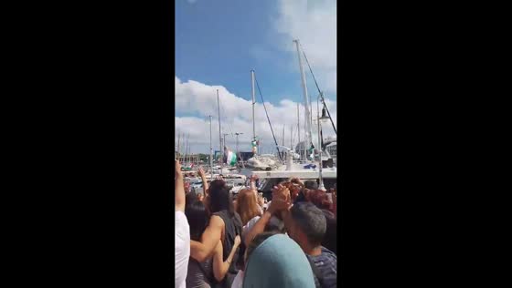 Humanitarian aid flotilla departs for Gaza from Barcelona, Spain