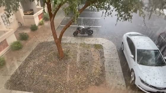 Chandler, Arizona hailstorm: hail and strong winds wreak havoc