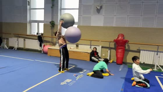 Inflated ball bounces back and hits student during playtime in Gansu, China