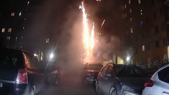 Fireworks ignite in car trunk in st. petersburg