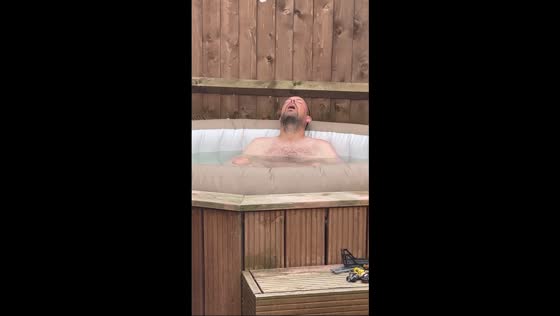 Man startled awake in hot tub after ice prank in Essex, England, UK