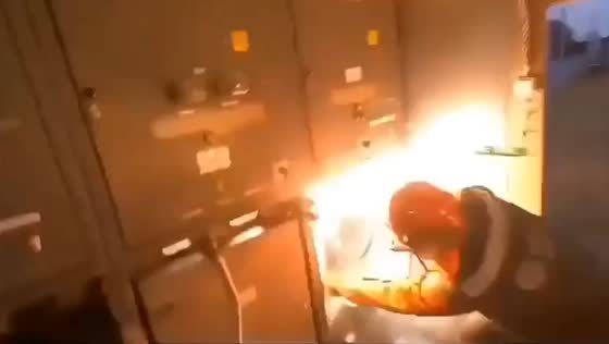 Flame column nearly burns trainee’s face at Syzran electrical substation