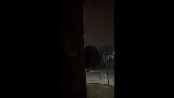Steady snowfall blankets York at night during winter storm in USA