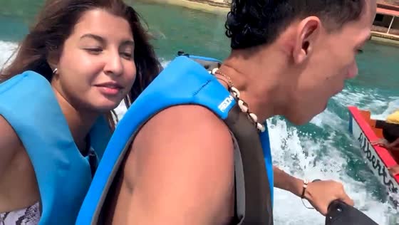 Jet ski crashes onto boat in Cumana, Venezuela
