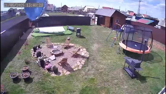 Strong wind lifts backyard pool and sends it flying in Irkutsk, Russia