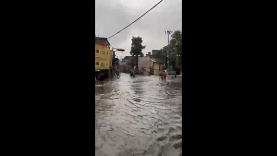 Kolkata streets submerged after heavy rainfall in India