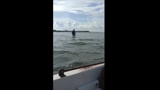 Man appears to walk on water in Indonesia