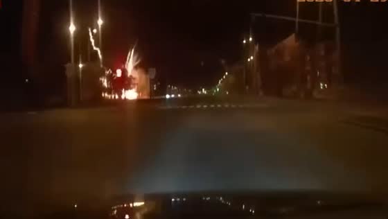 UAV explodes in front of vehicle during Russian attack in Kharkiv