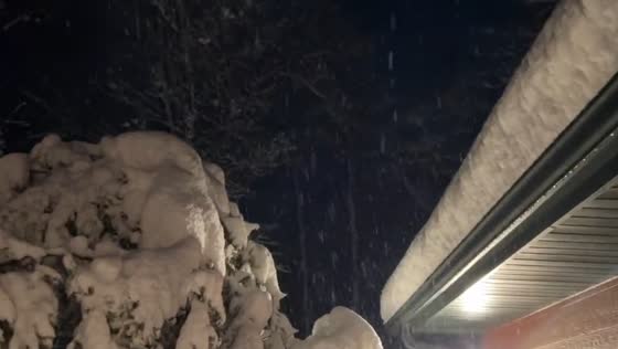 Incredible amount of snowfall near Hayward, Wisconsin