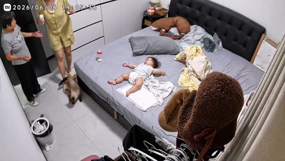 Cat startled after stepping on baby in Shandong, China