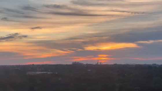 Stunning sunrise paints sky over Cambridge, Massachusetts