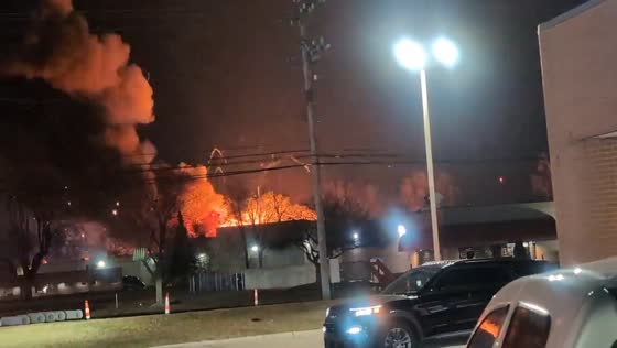 Fatal explosion and massive fire rock vape supply facility in Clinton Township, Michigan