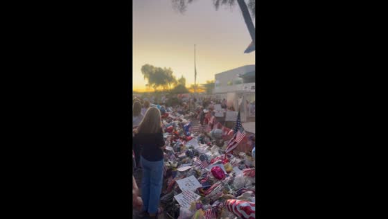 Vigil for Charlie Kirk at Turning Point USA headquarters in Phoenix, Arizona